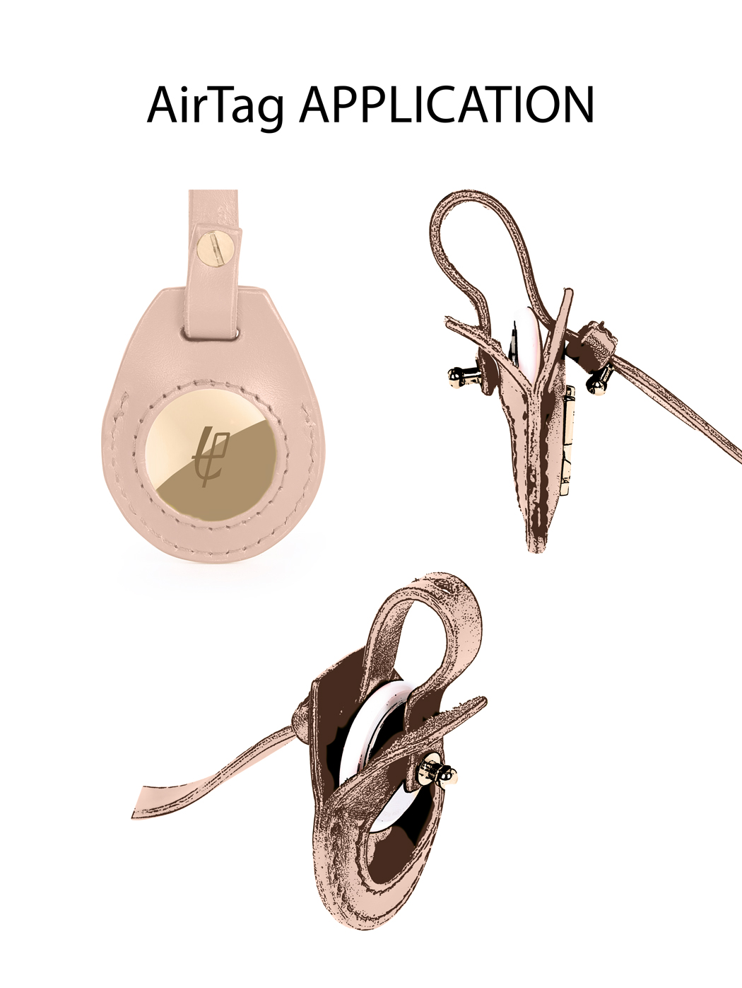 Crescent Hobo Shoulder Chain Bag Clara Blush Pink