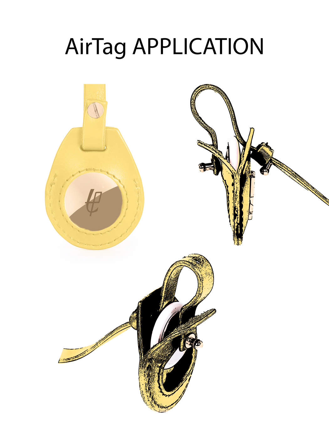 Crescent Hobo Shoulder Chain Bag Clara Lemon Yellow