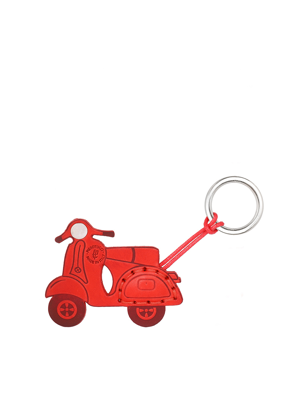 Keychain Leather Scooter - Red Vespa