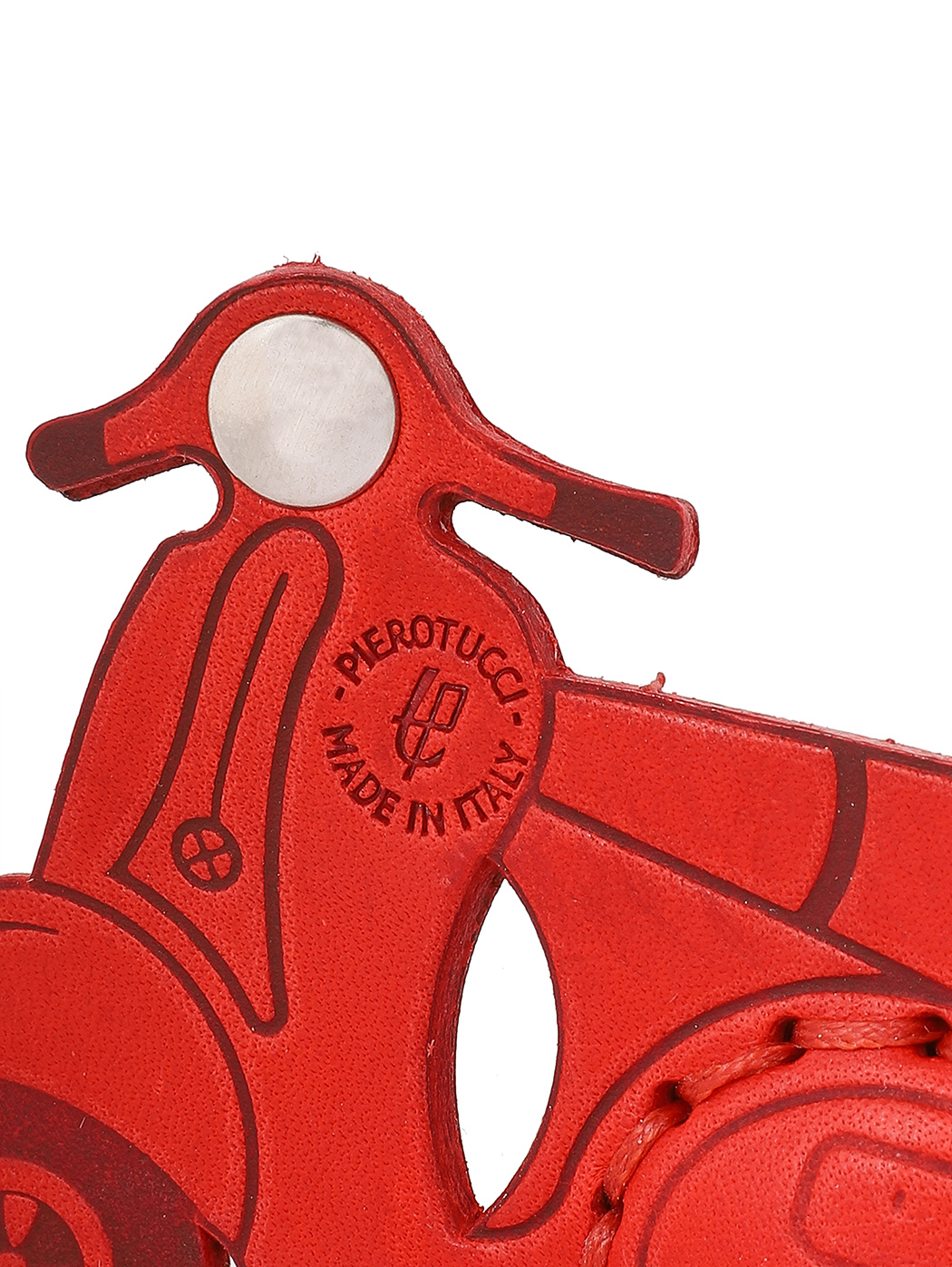 Keychain Leather Scooter - Red Vespa