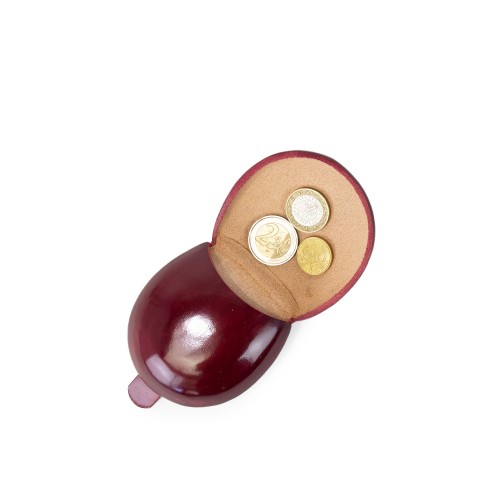 Florentine Tacco Leather Coin Holder Bordeaux