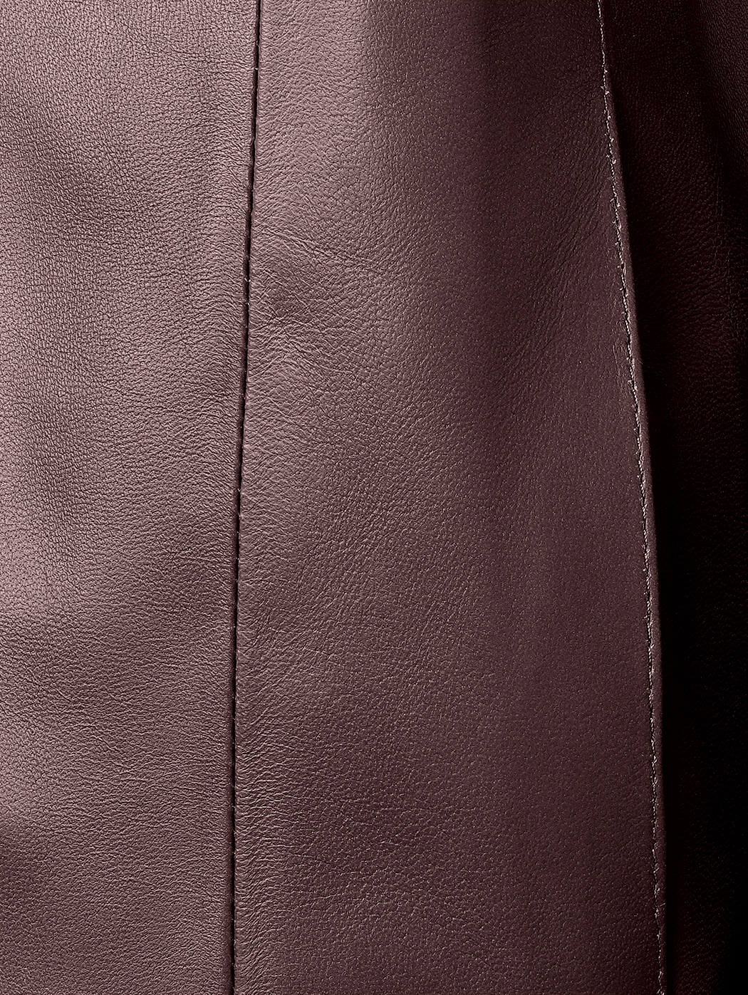 简约立领式短款修身羊皮夹克 深棕色