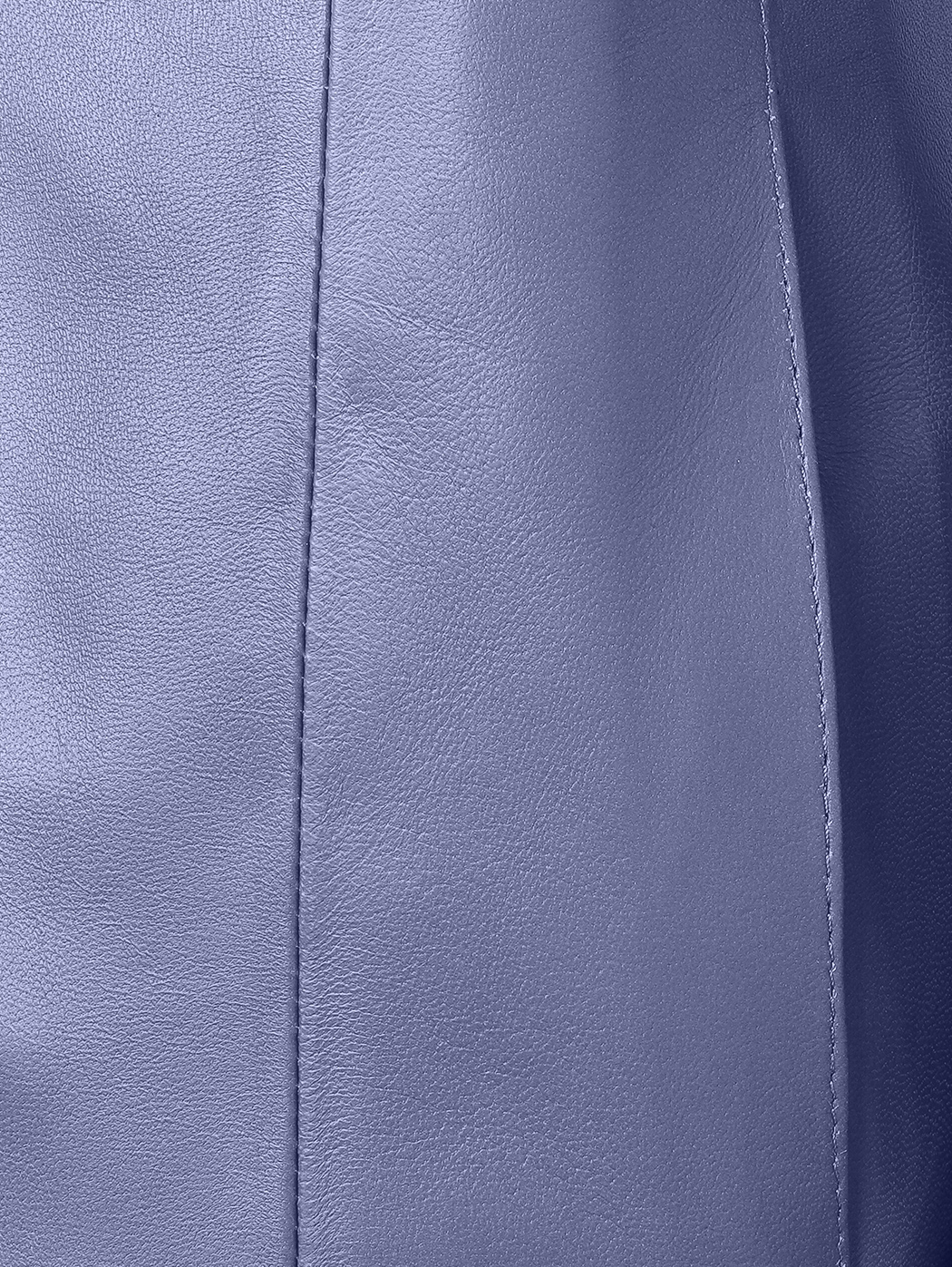 简约立领式短款修身羊皮夹克 蓝色