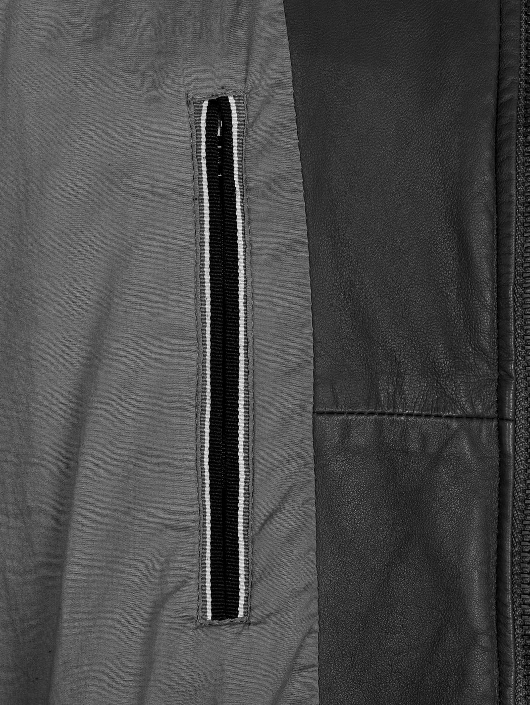Giacca biker in pelle nera