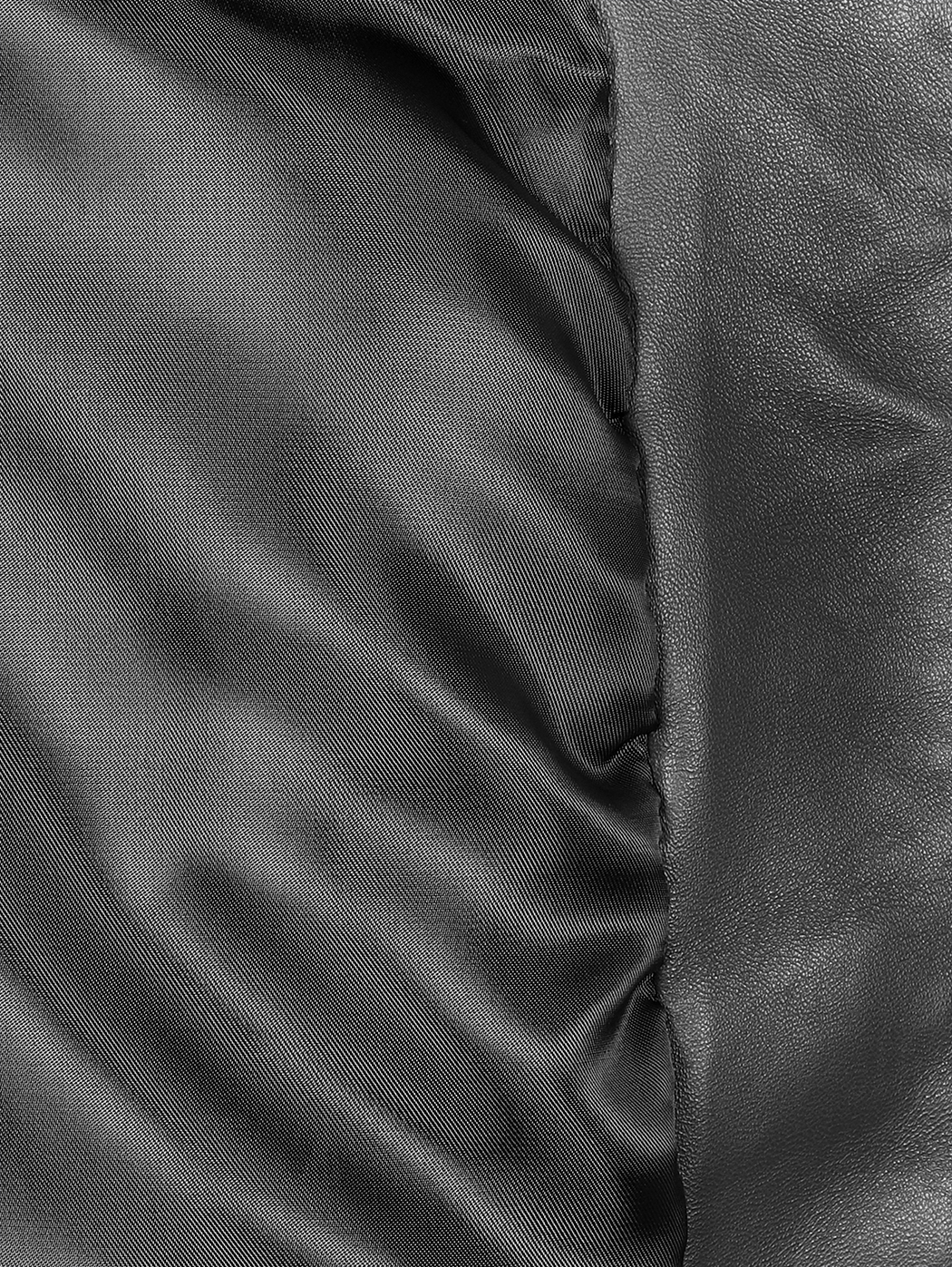 Bomber in pelle da donna - Nero