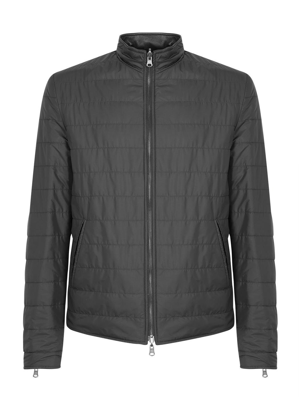 Giacca in pelle reversibile impermeabile - Nero