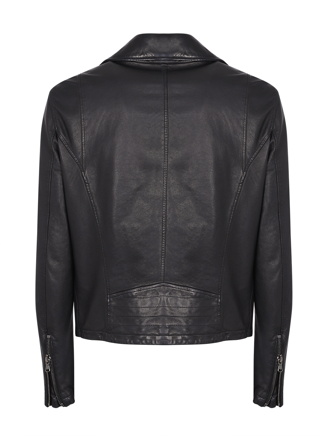 Chiodo in pelle nera