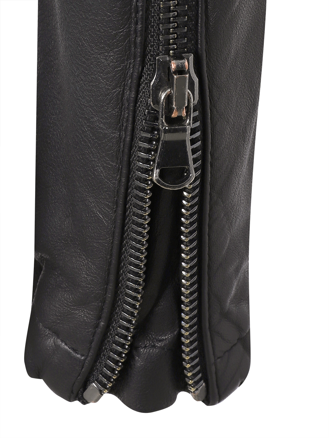 Chiodo in pelle nera