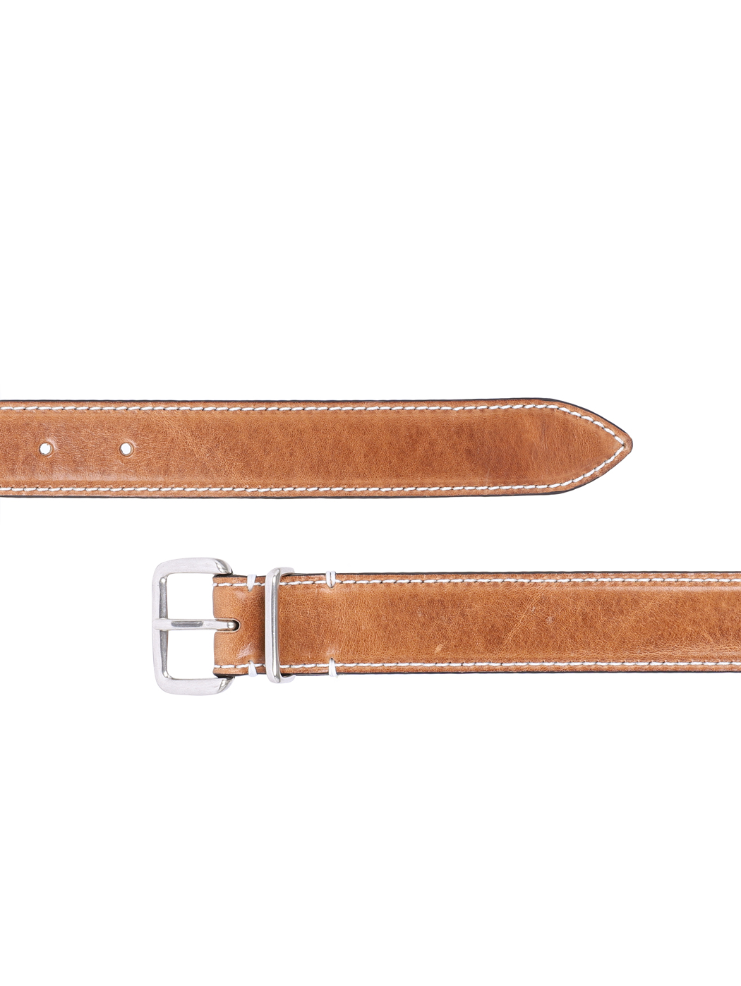 Narrow Smooth Leather Belt 30mm Cognac size 90