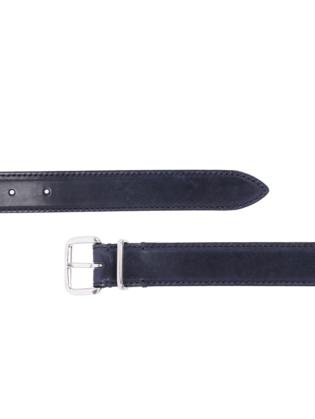 Cintura stretta in pelle liscia 30mm blu navy Tg 90