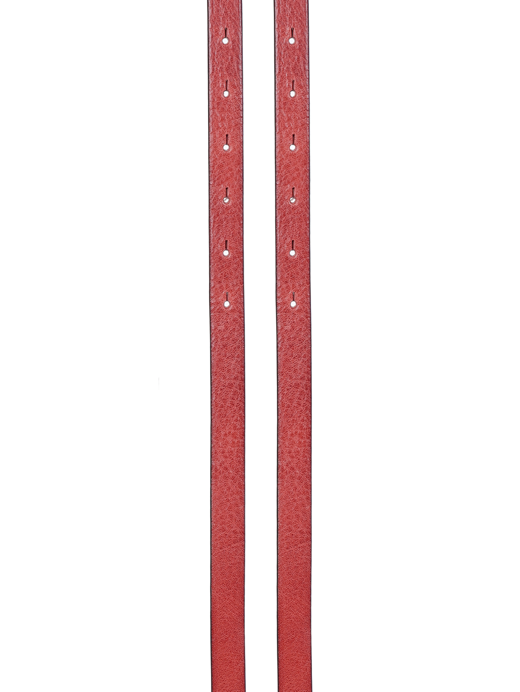 Skinny Double Strap Leather Omega Belt Strawberry