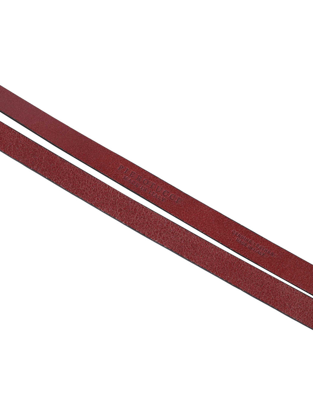 Skinny Double Strap Leather Omega Belt Strawberry