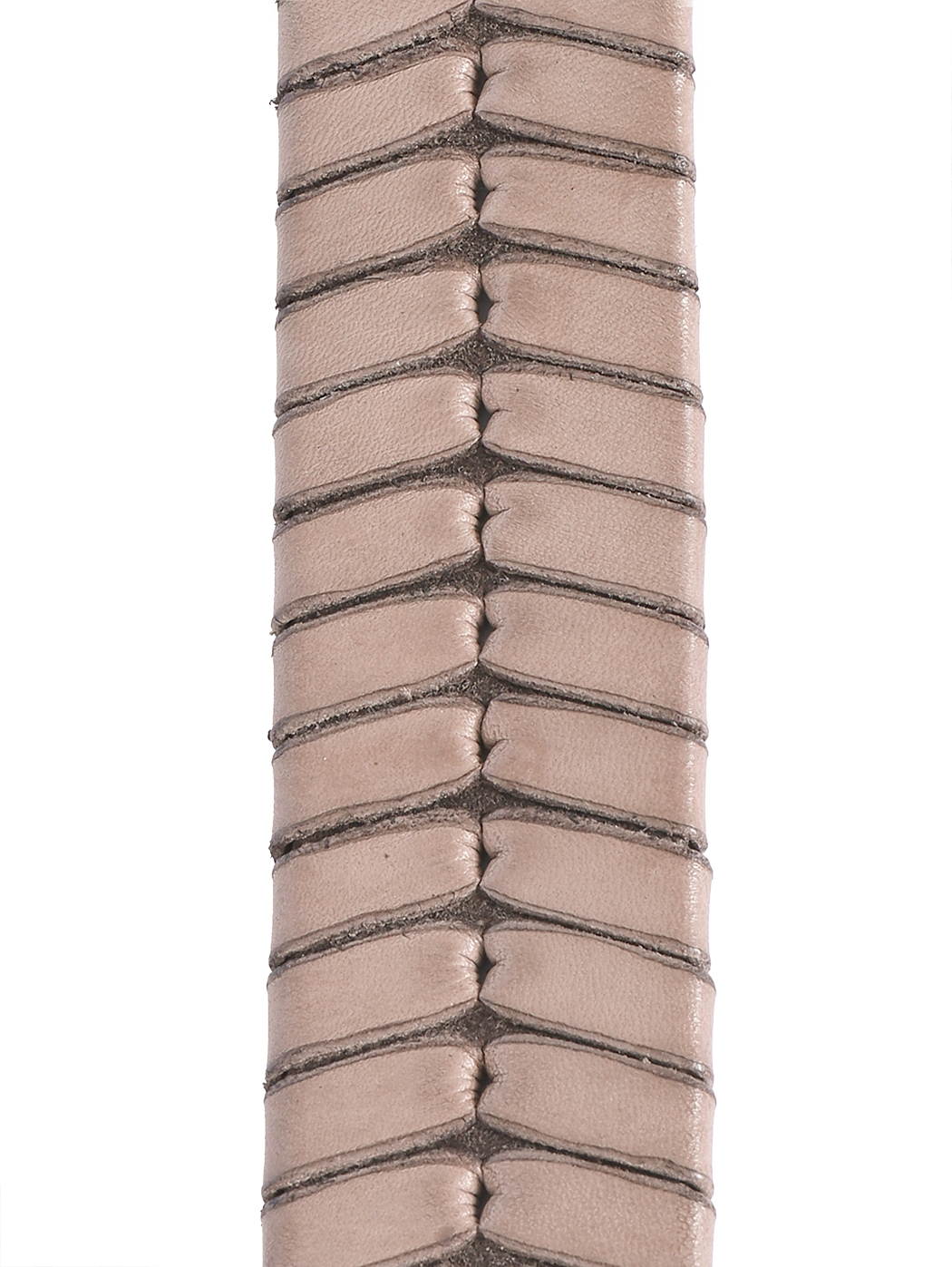 Leather Fishtail Belt Brass Buckle 35mm Clay