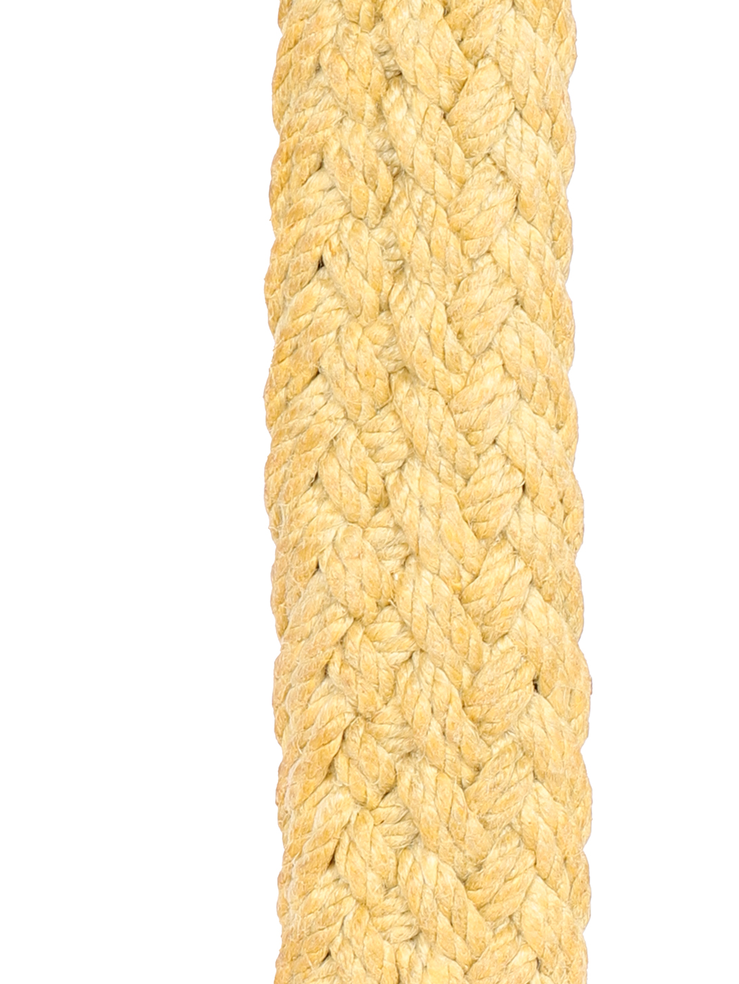 Woven Corded Leather Belt Pale Yellow
