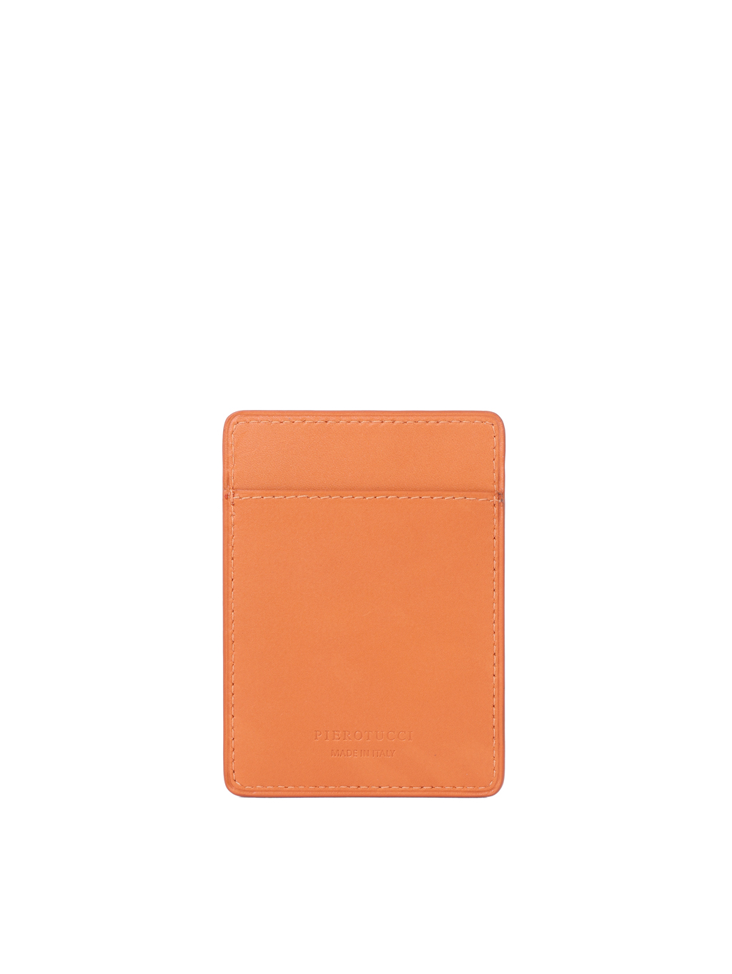 Slim Metro Card Holder Baranil Leather Orange
