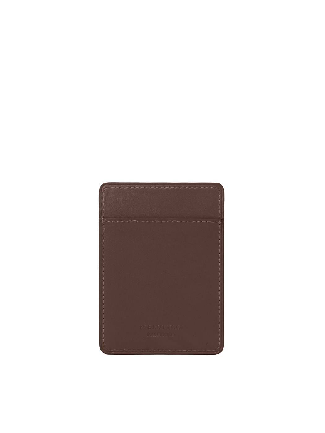 Slim Metro Card Holder Baranil Leather Brown