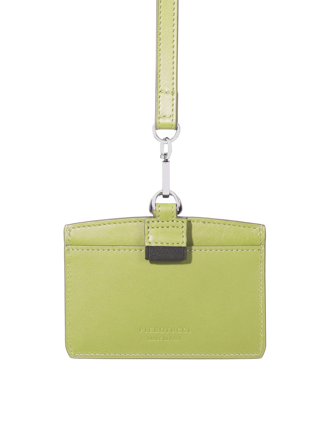 Porta badge da collo in pelle Baranil Pistacchio