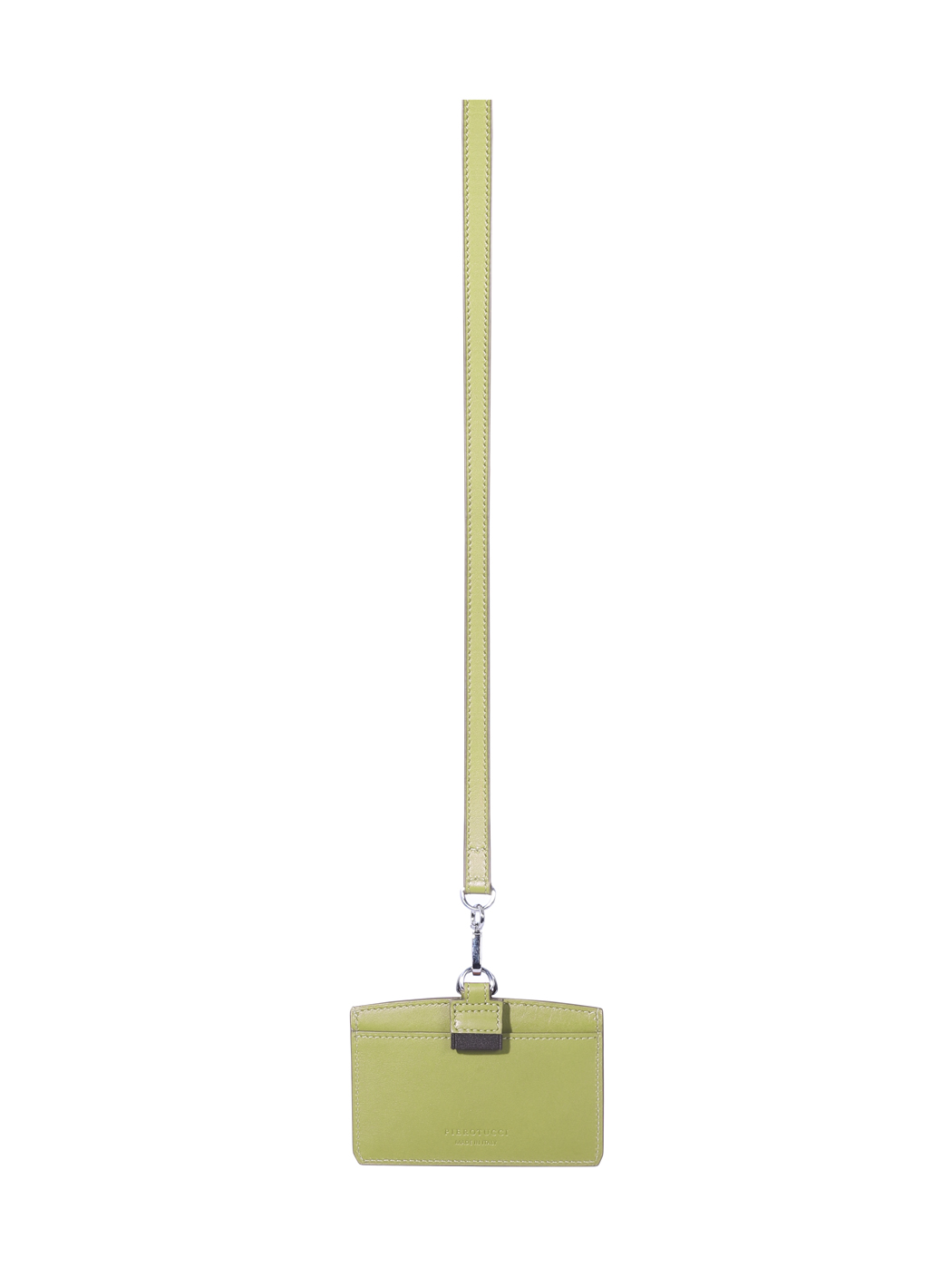 Porta badge da collo in pelle Baranil Pistacchio