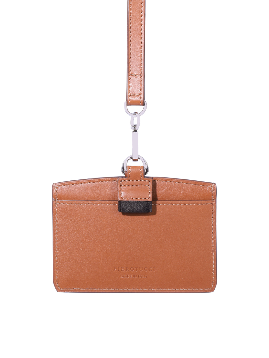 Lanyard ID Card Badge Holder Baranil Leather Tan