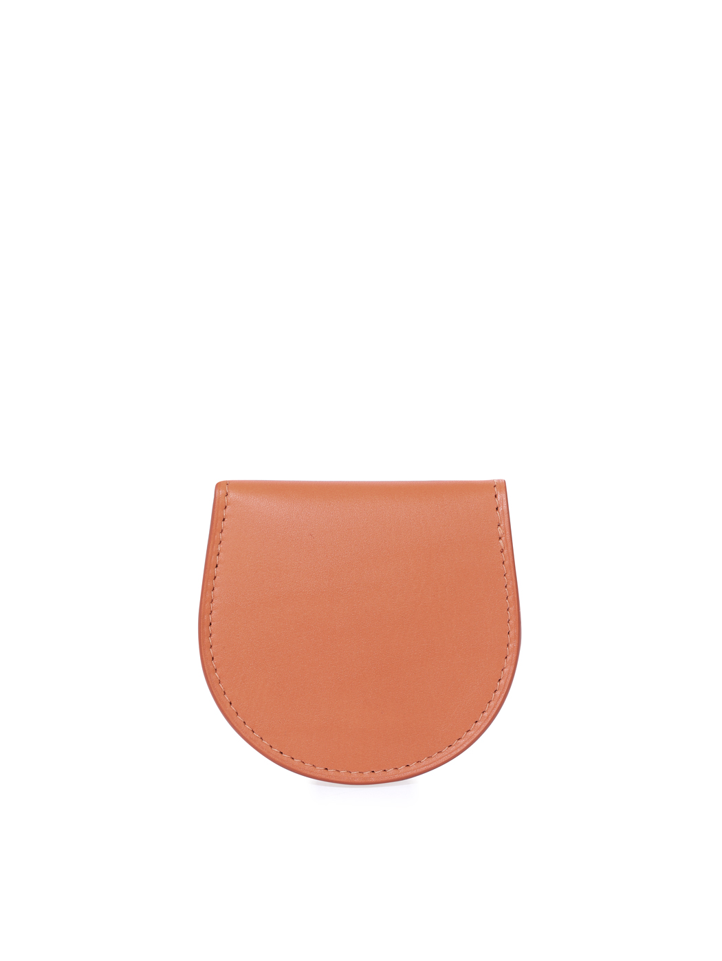 Flap Over Snap Coin Pouch Baranil Leather Tan