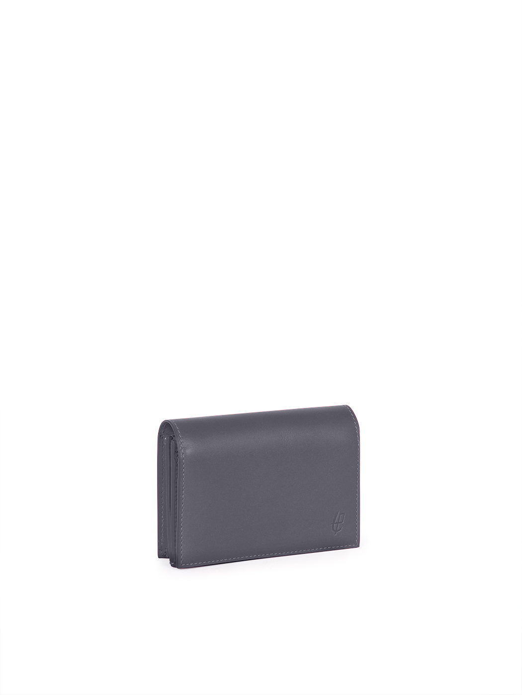 Bifold Card Coin Case Baranil Italian Leather Blue