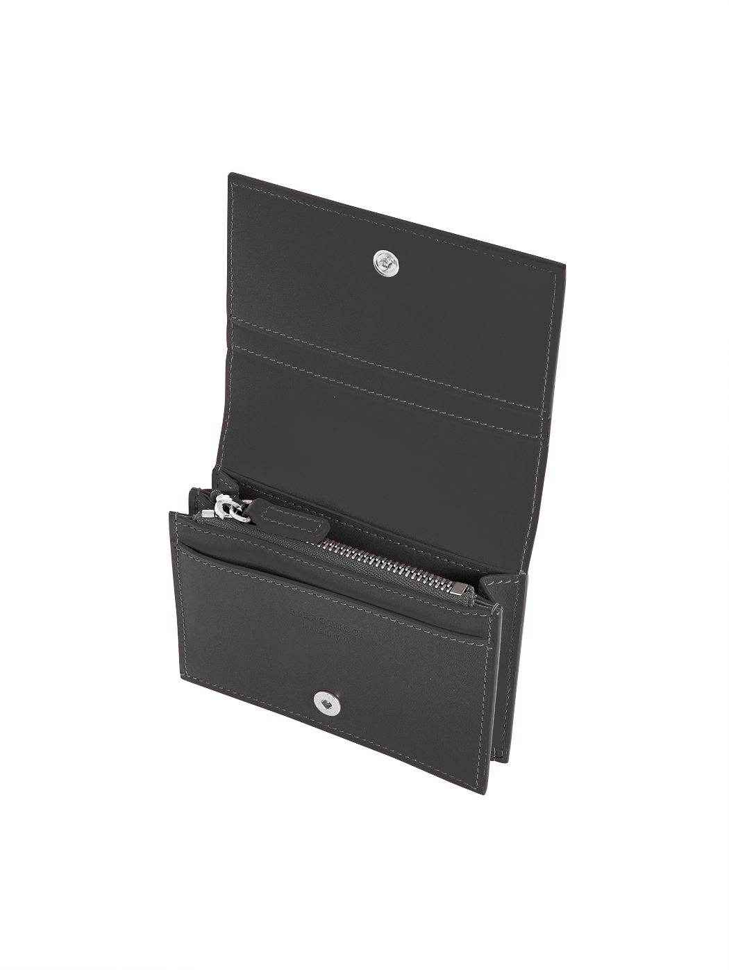 Bifold Card Case Baranil Italian Leather Black
