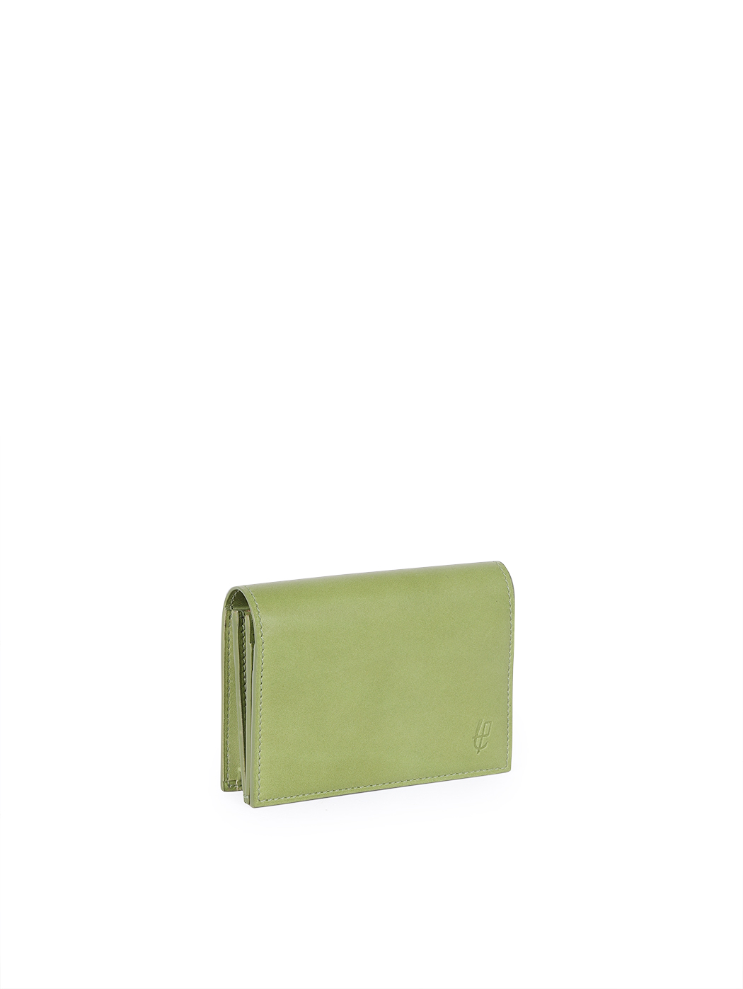 Bifold Card Coin Case Baranil Italian Leather Pistachio