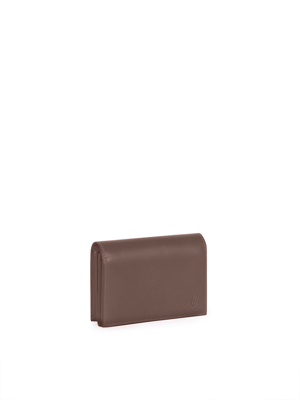 Bifold Card Coin Case Baranil Italian Leather Brown