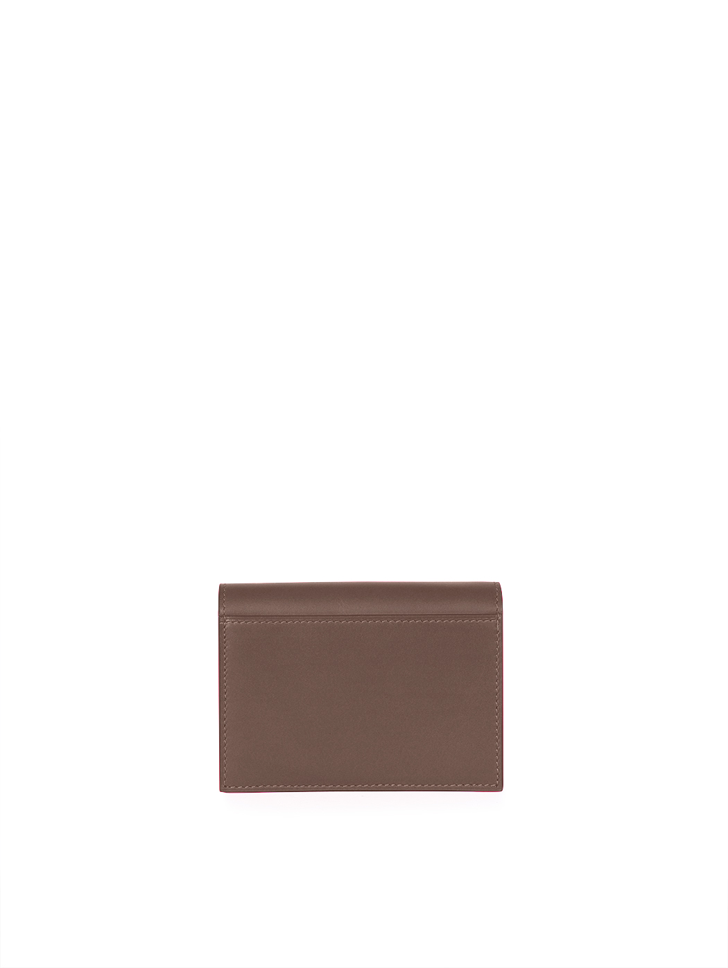 Bifold Card Coin Case Baranil Italian Leather Brown