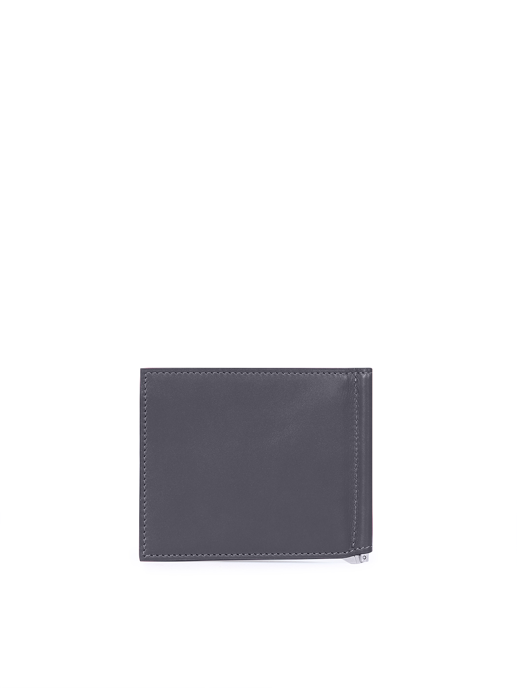 Slim Bifold Money Clip Wallet Baranil Leather Blue
