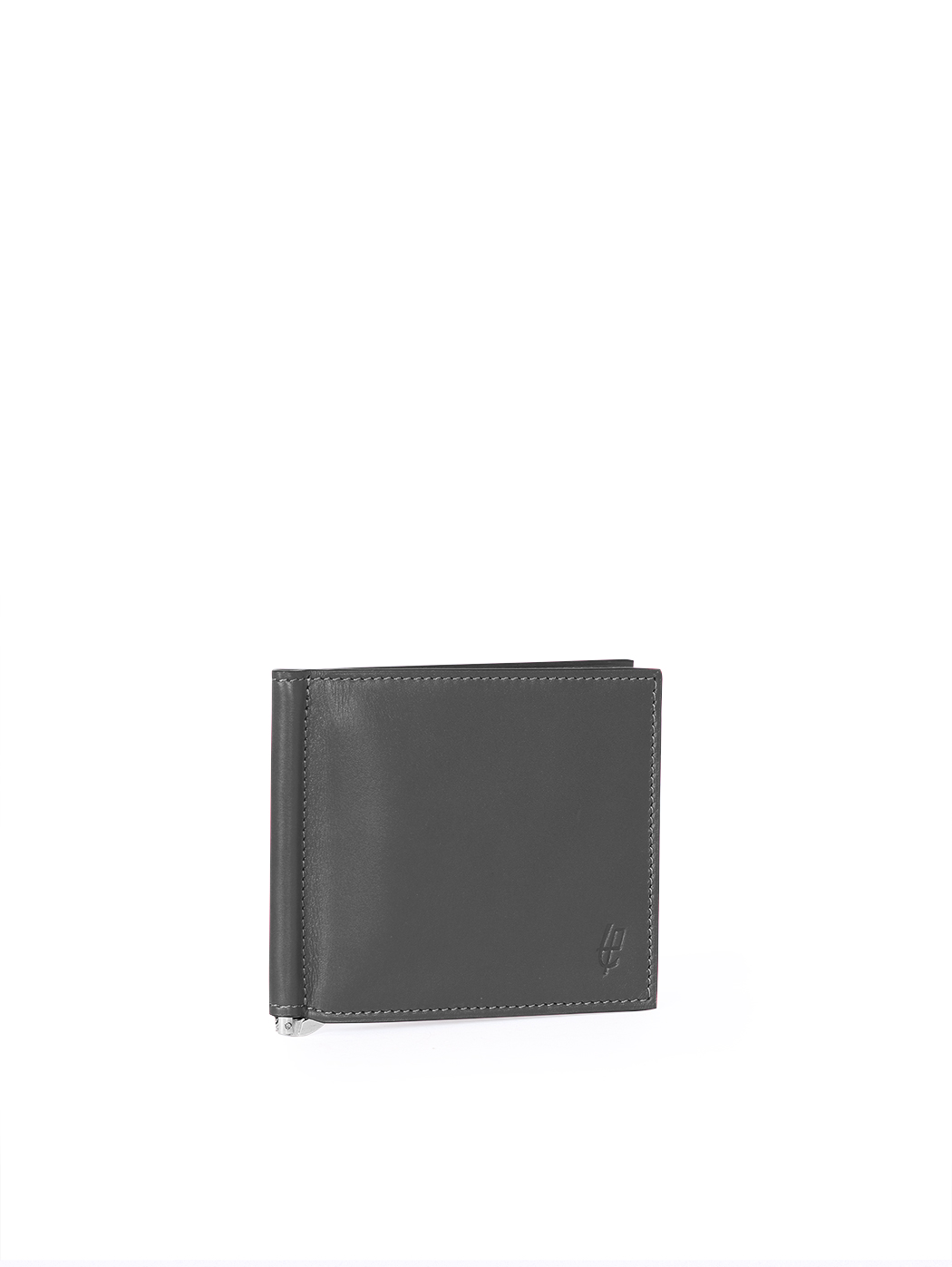 Slim Money Clip Wallet Baranil Leather Black