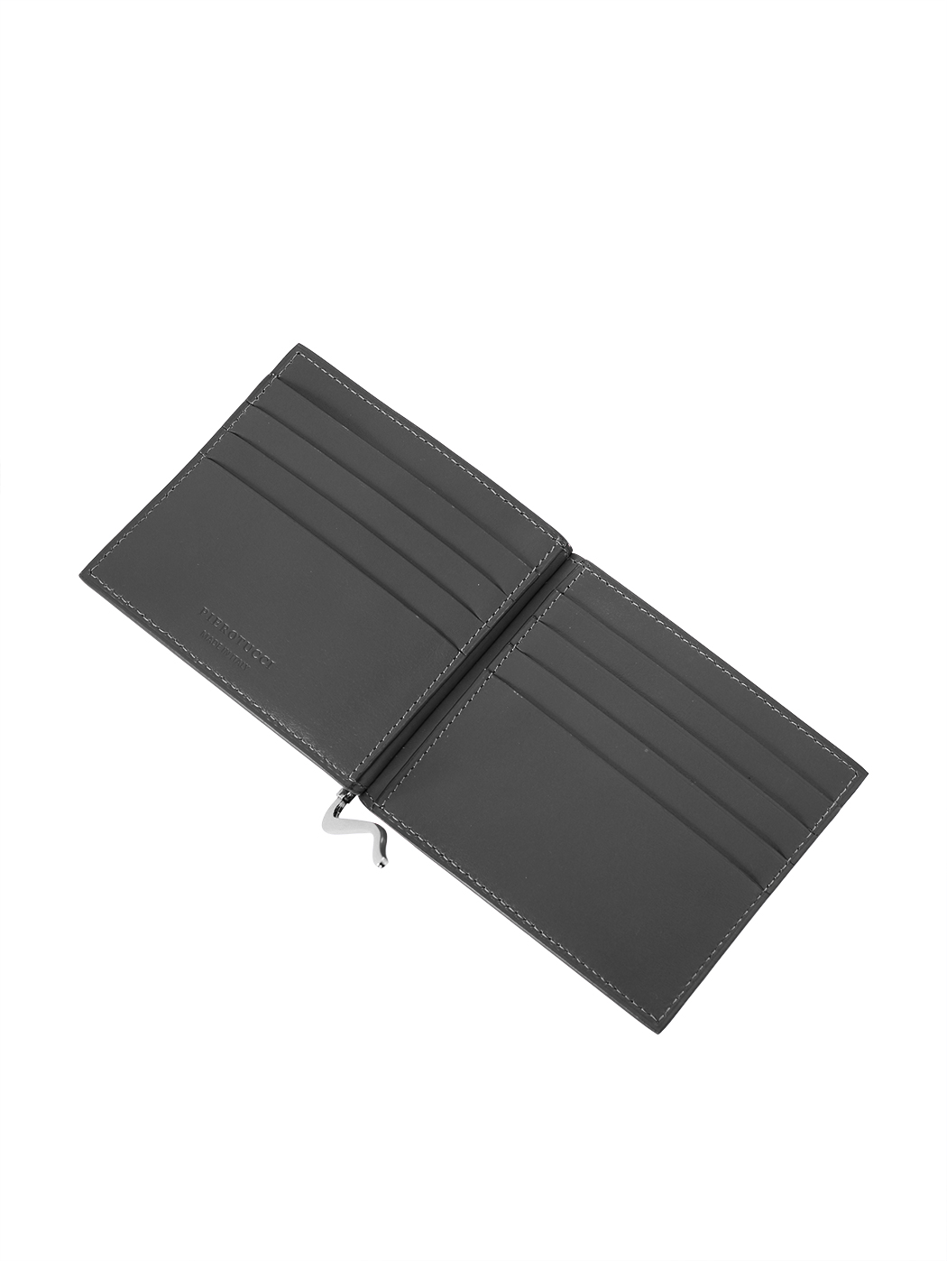 Slim Money Clip Wallet Baranil Leather Black