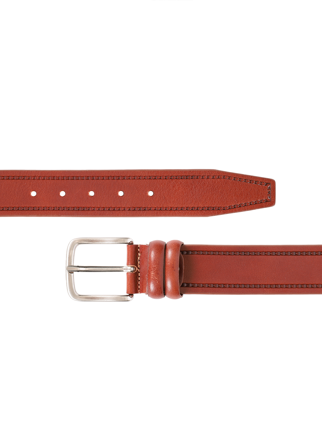 Cintura in pelle con decorazione in rilievo Marrone