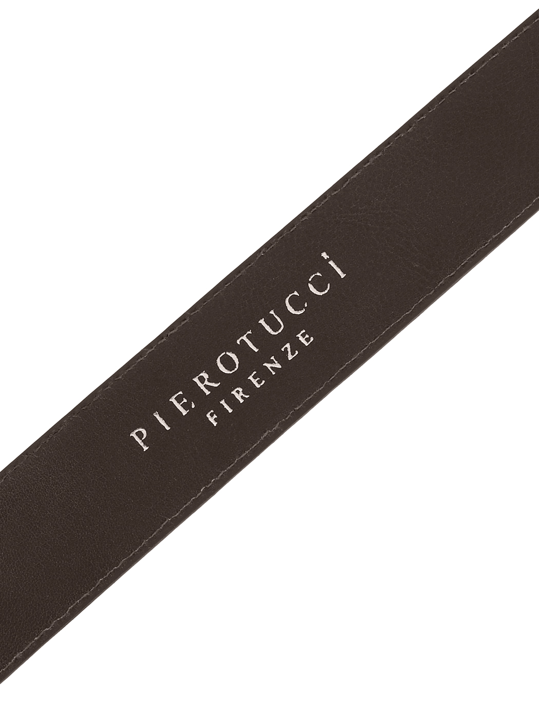 Perforated Dotted Leather Belt 35mm Dark brown