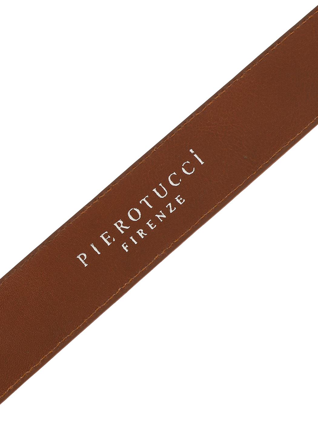Perforated Dotted Leather Belt 35 mm Brown
