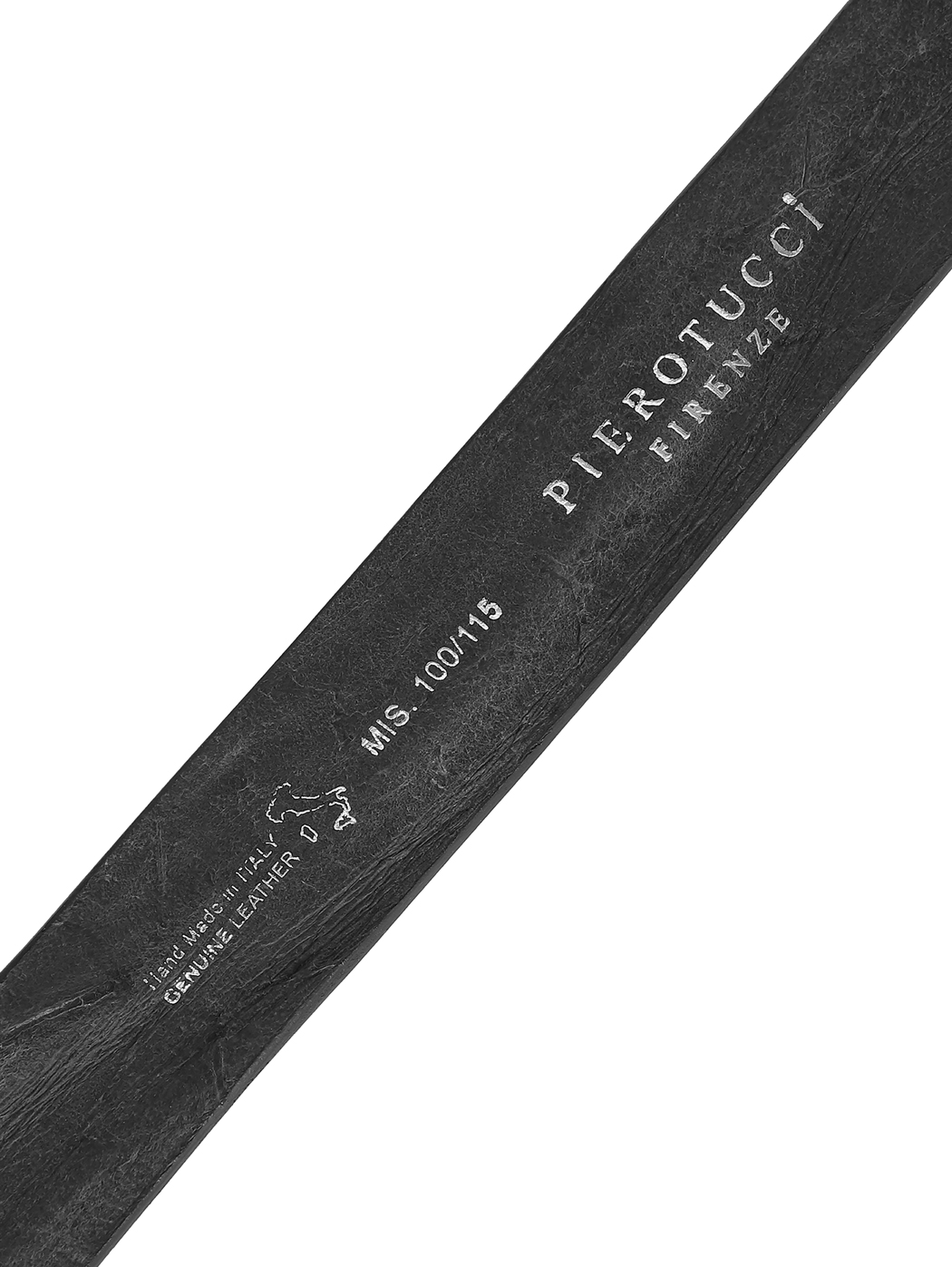 Washed Leather Smooth Belt 40mm Black