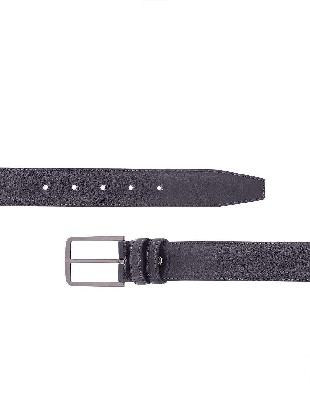 Cintura Uomo In Pelle Scamosciata Larga 3,8 Cm - Look Usato Accorciabile Fibbia Vintage