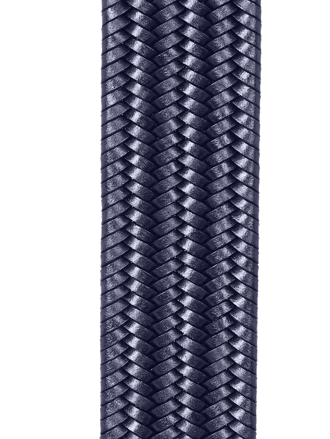 Double-side Weaved Leather Stretch Belt Blue