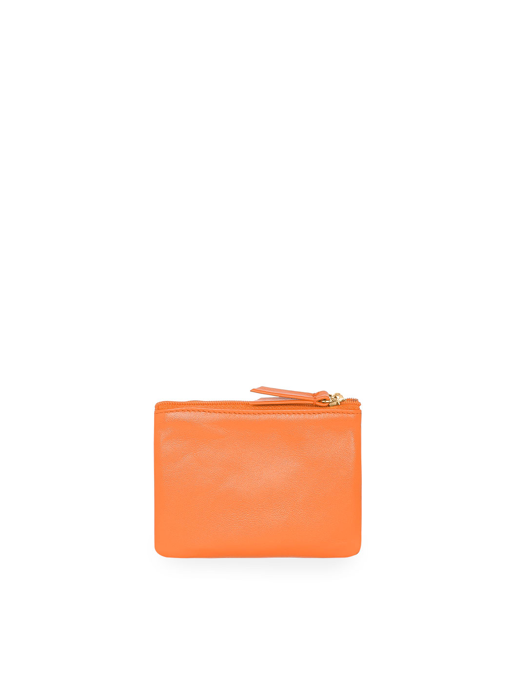 Portacarte con doppia zip arancio