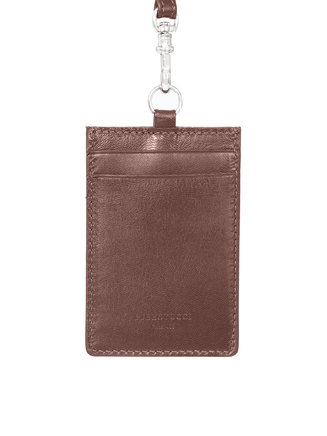 Lanyard Badge Credential Card Holder Dark Brown
