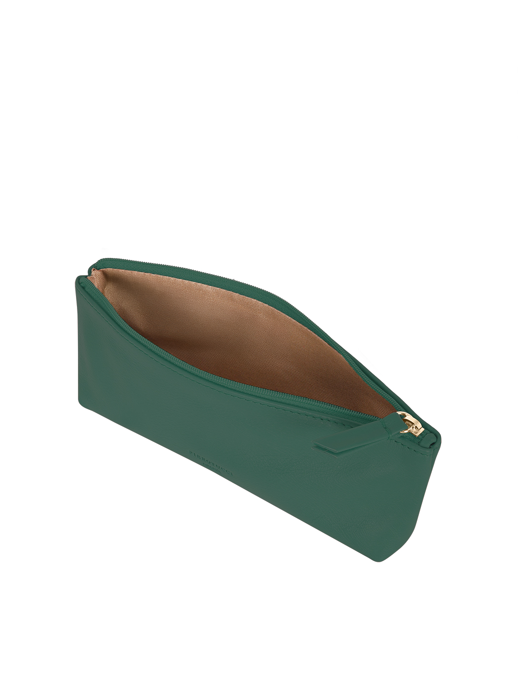 Leather Pencil Case Made in Italy Jade Green