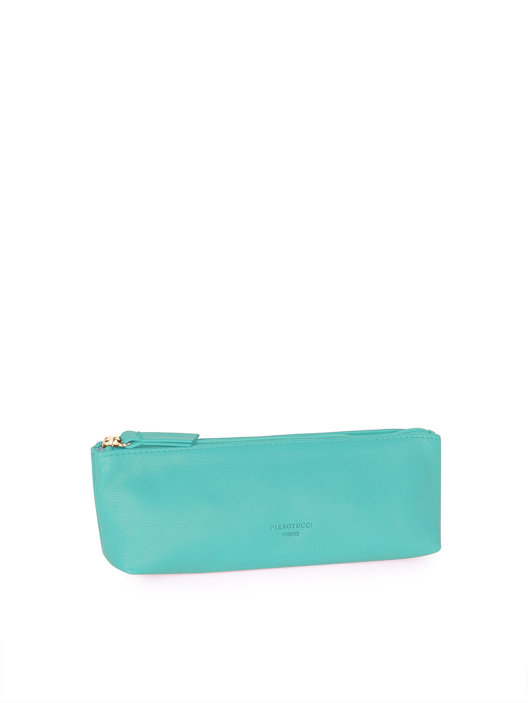 Leather Pencil Case Made in Italy Sea Green
