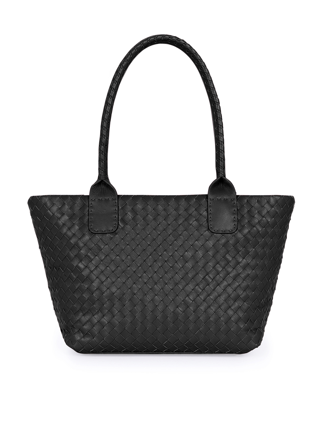 Borsa a spalla intrecciata nera