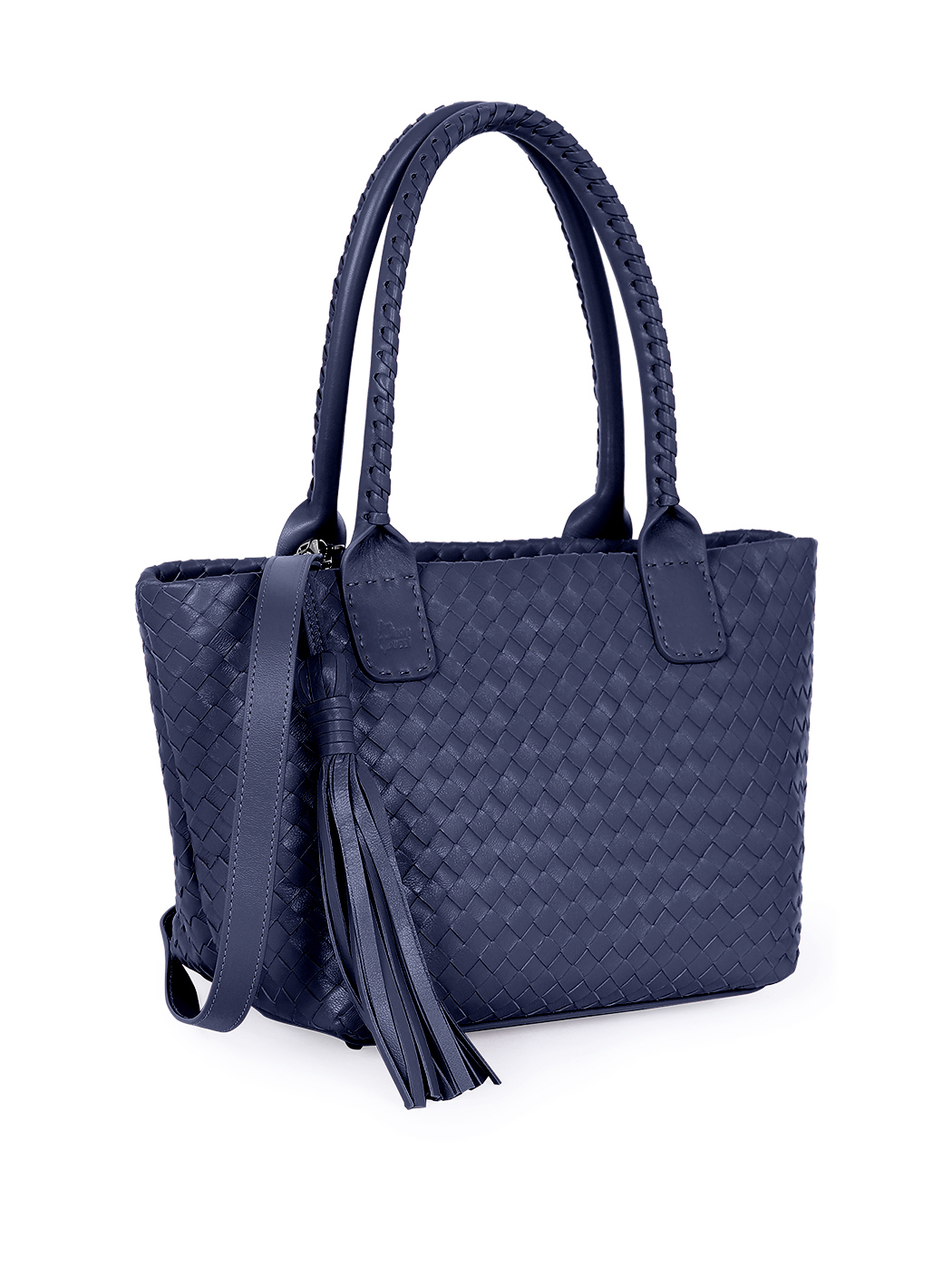 Borsa a spalla intrecciata Blu