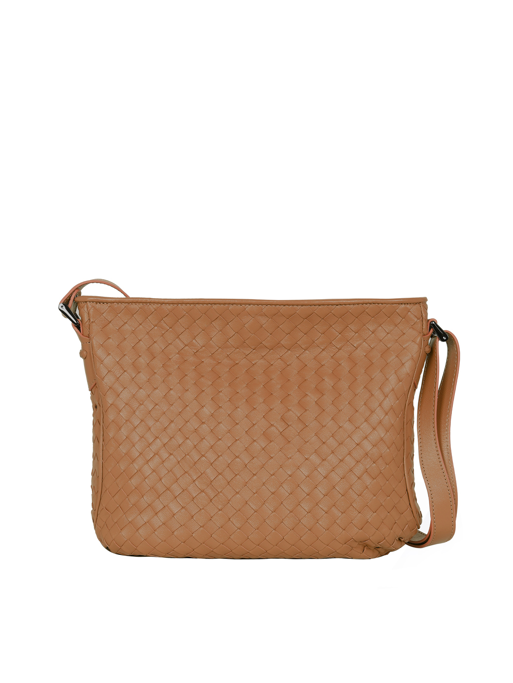 Borsa intrecciata a tracolla cuoio