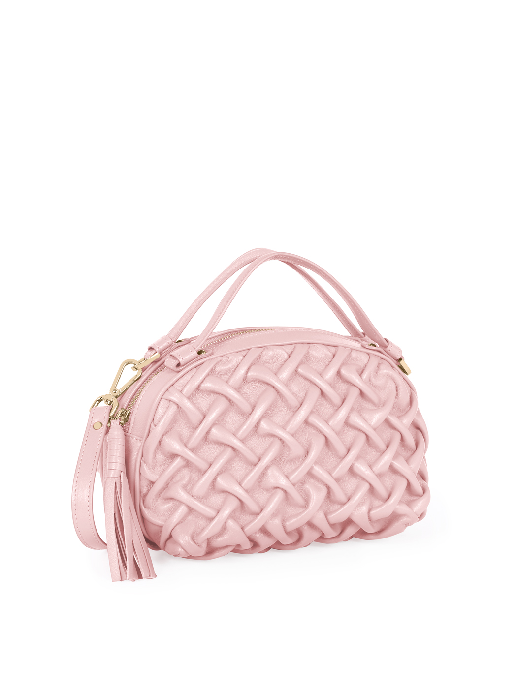 Borsa mini in pelle plissé Rosa