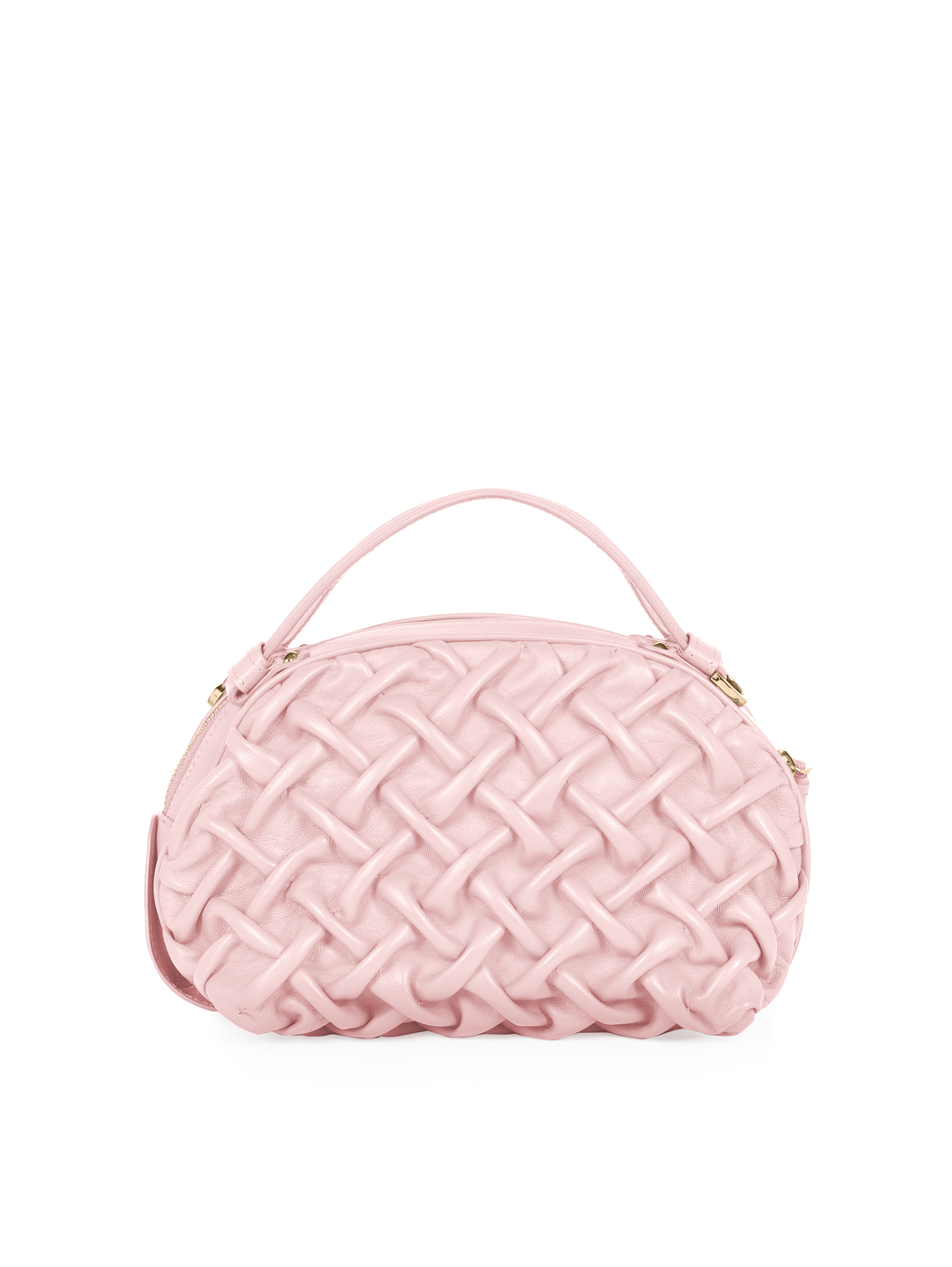 Borsa mini in pelle plissé Rosa