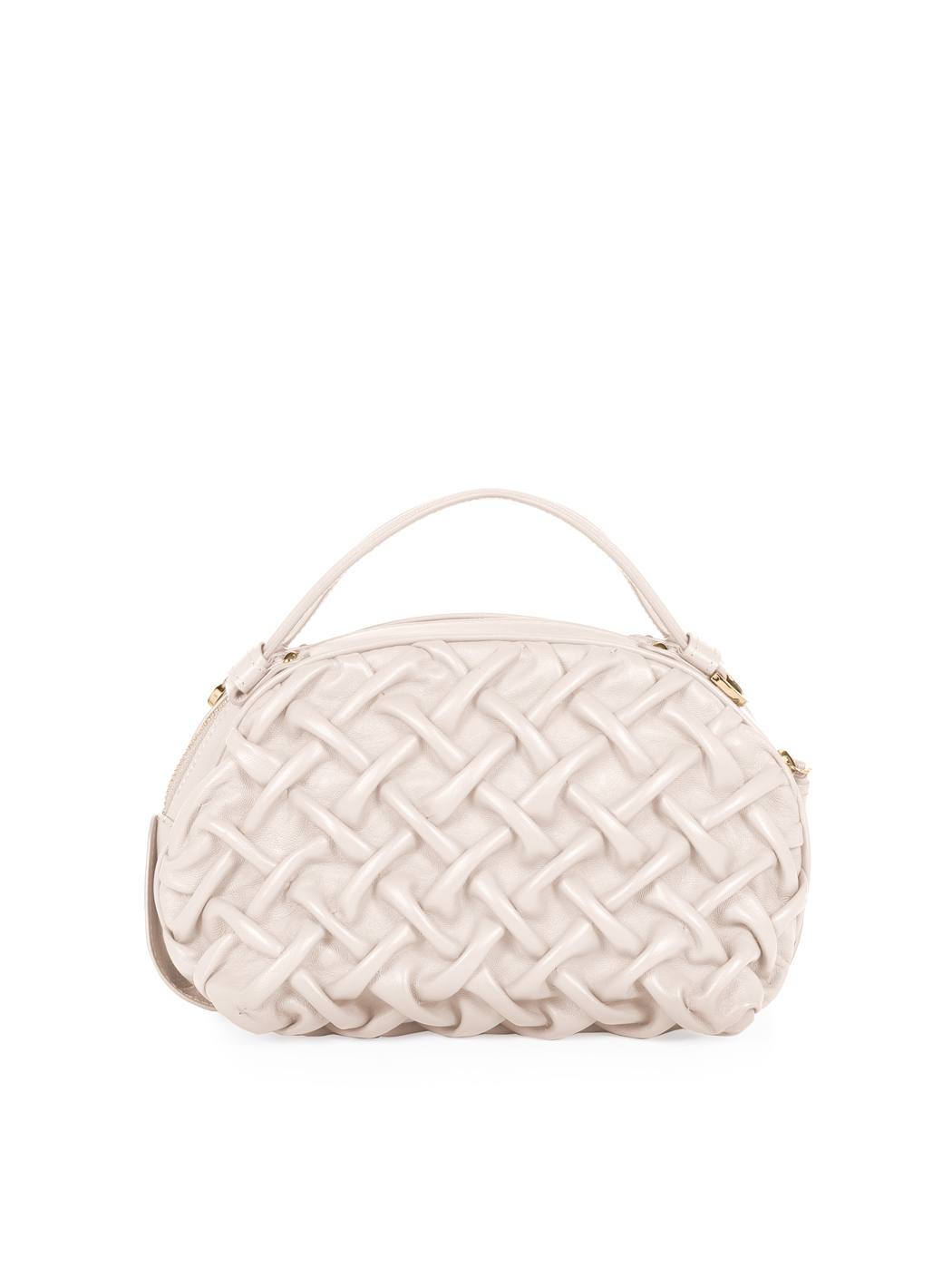 Borsa mini in pelle plissé Cipria