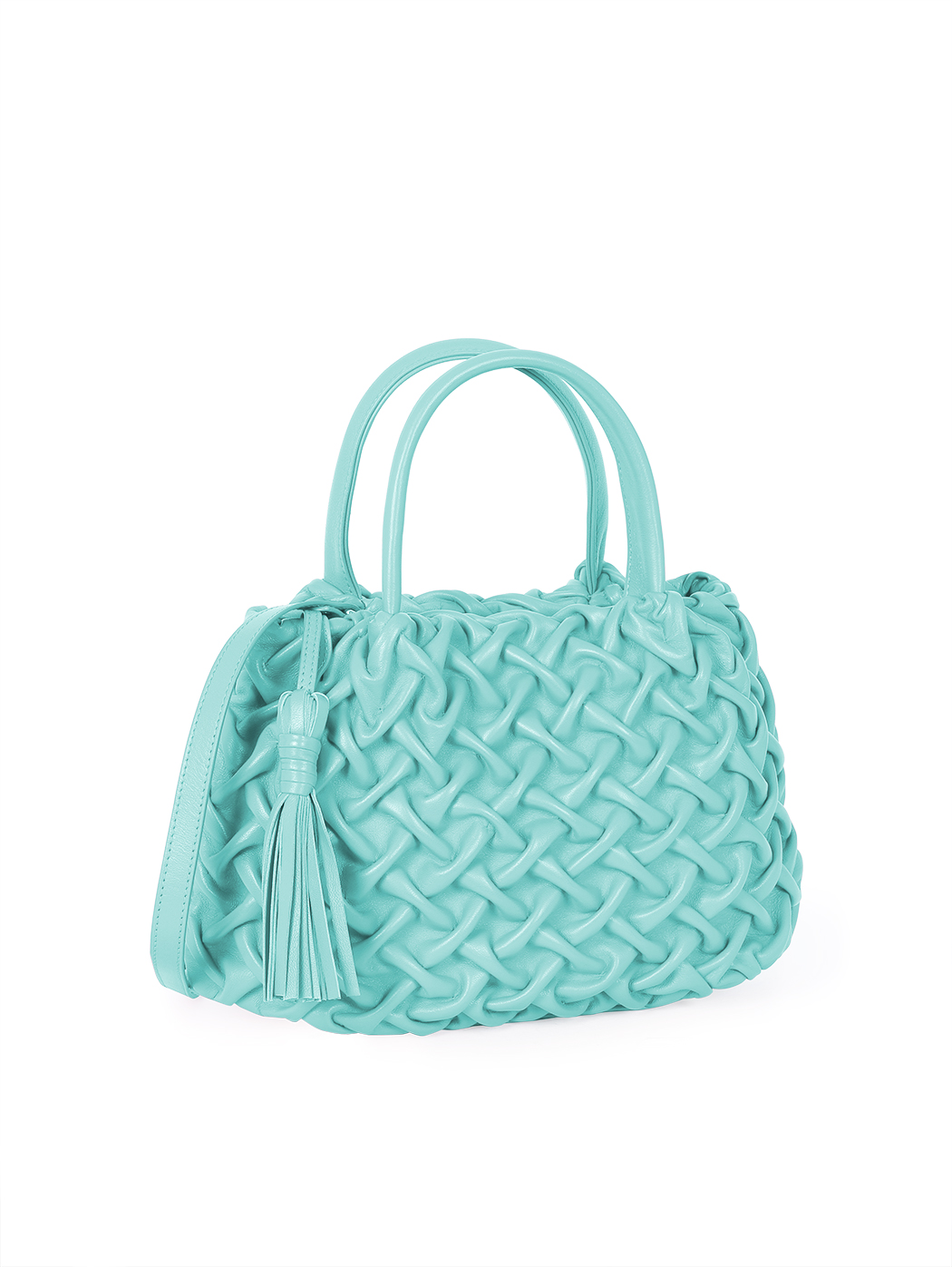 Top Handle Small Smock Leather Bag Sea Green