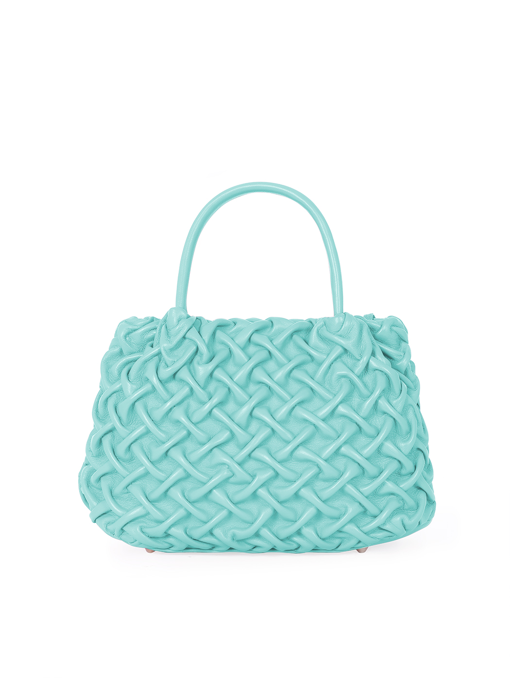 Top Handle Small Smock Leather Bag Sea Green